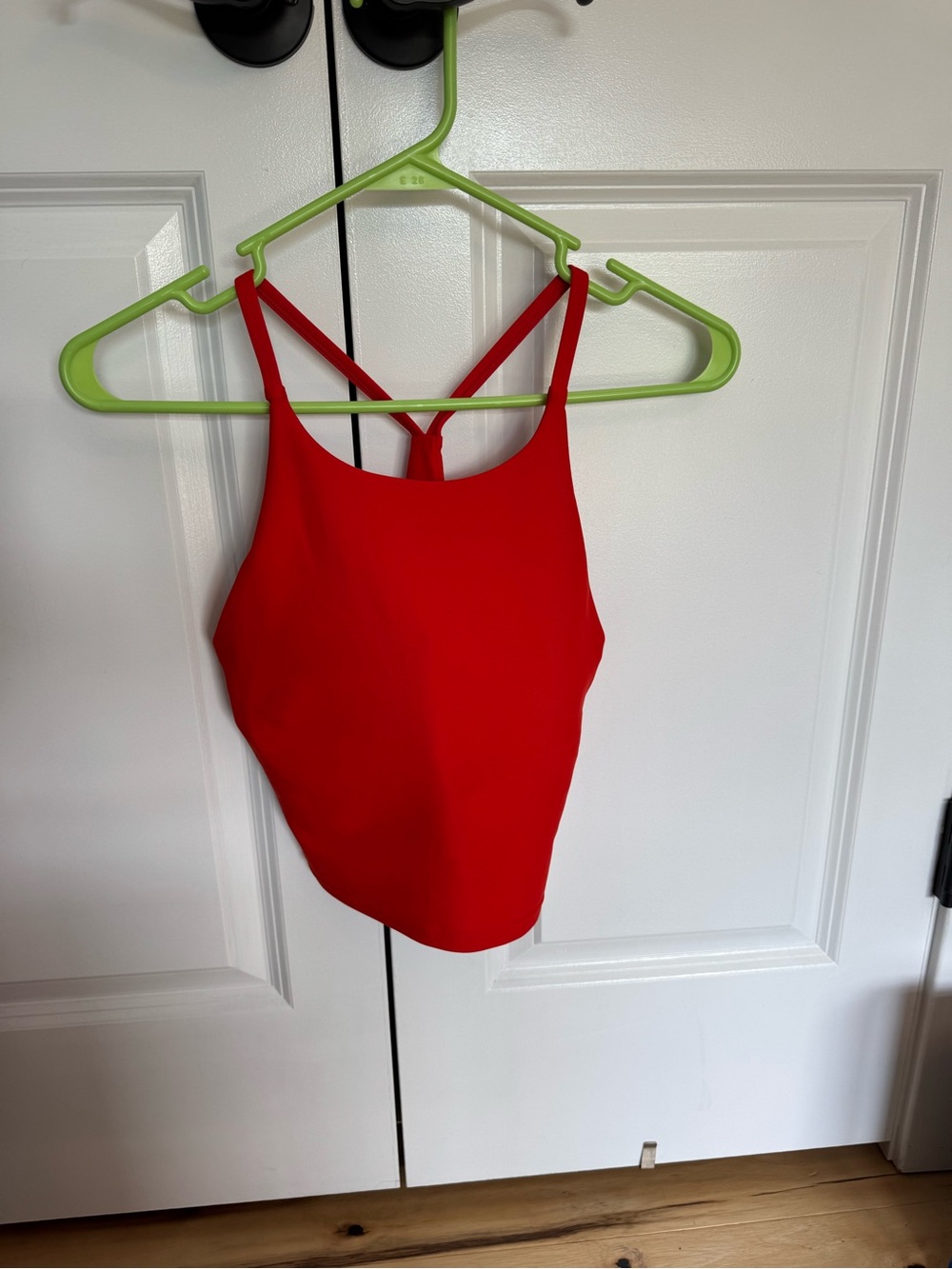 Old Navy Red Cross-Back Crop Tank